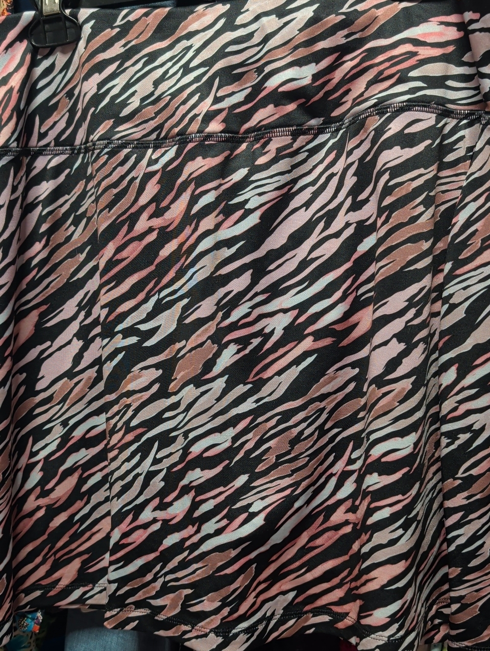 Tahari Sport 2X Pink & Black Zebra Print Skirt
